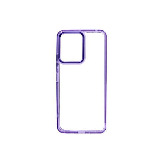 Capa de Silicone Transparente para Xiaomi Redmi 13C/Poco C65 Roxo